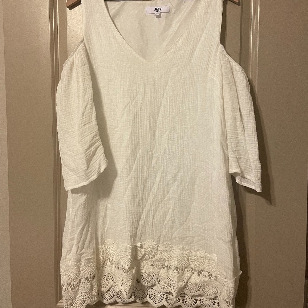 Cream mini Lace dress - Medium